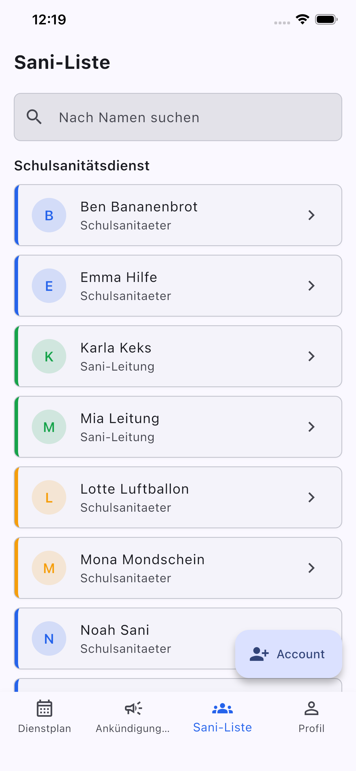 SSD Manager team list